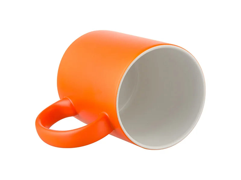 Sublimation 11oz Fluorescent Mug(Frosted, Reddish Orange)