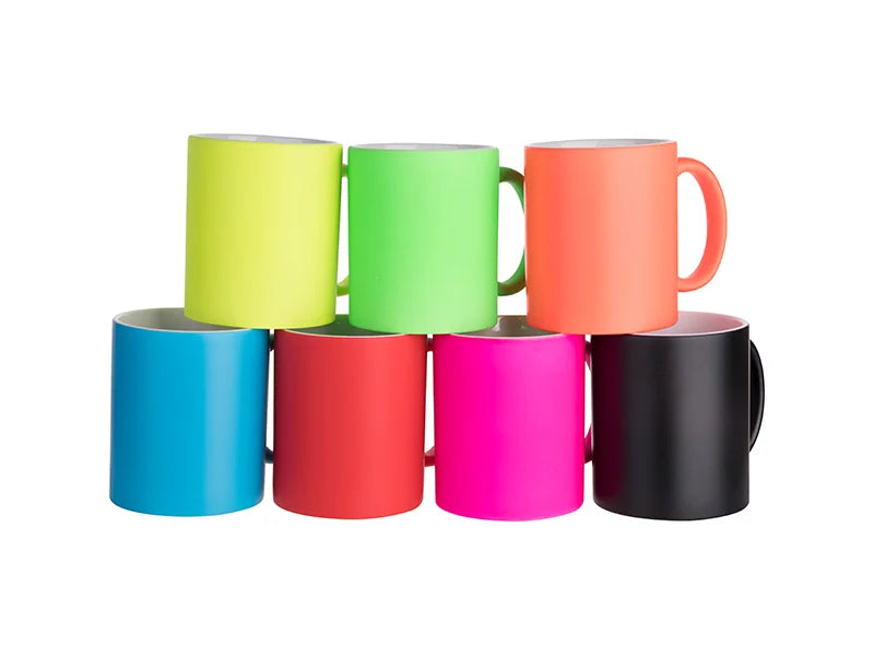 Sublimation 11oz Fluorescent Mug(Frosted, Light Yellow)