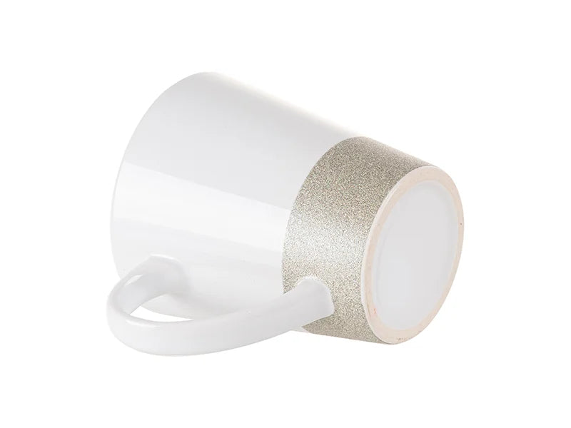 Sublimation 12oz Bottom Glitter Mug(Silver)