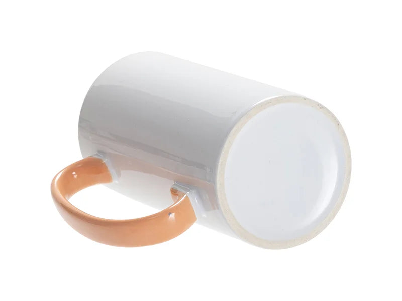 Sublimation Blanks 12.8oz/380ml Inner/Handle Color Skinny Tall Mug-Orange