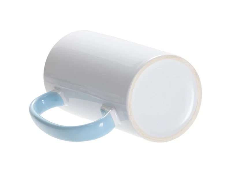 Sublimation Blanks 12.8oz/380ml Inner/Handle Color Skinny Tall Mug-Light Blue