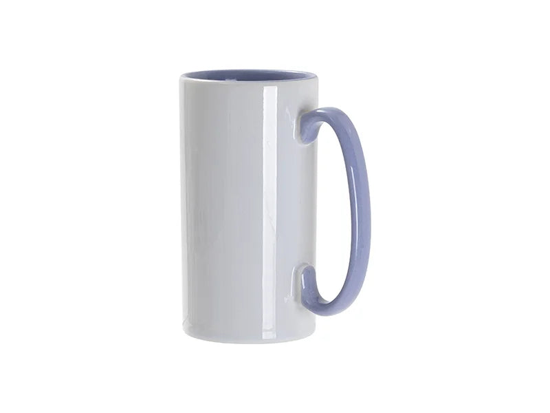 Sublimation Blanks 12.8oz/380ml Inner/Handle Color Skinny Tall Mug-Light Purple