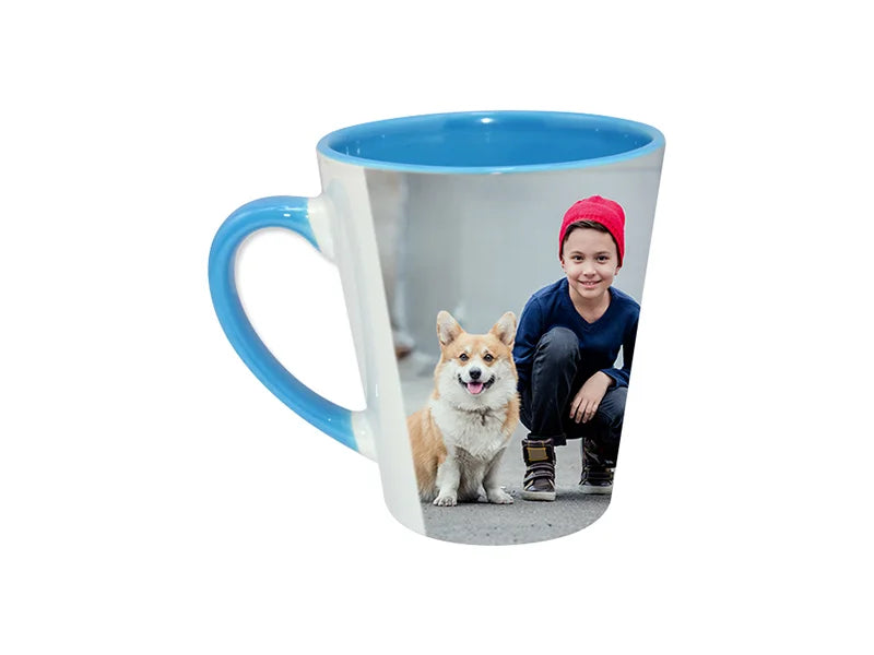 Sublimation 12oz Inner Rim Color Mug (Light Blue)