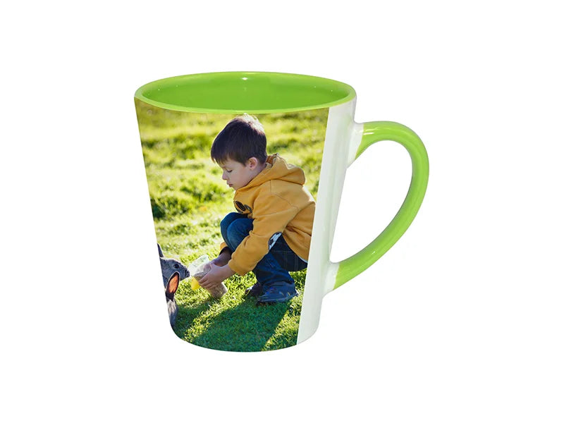 Sublimation 12oz Inner Rim Color Mug (Light Green)