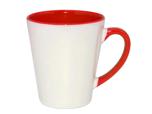 Sublimation 12oz Inner Rim Color Mug (Red)