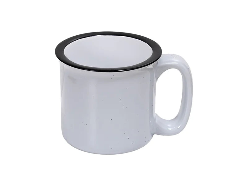 13oz/400ml Sublimation Ceramic Enamel Mug (Light Grey Pattern)