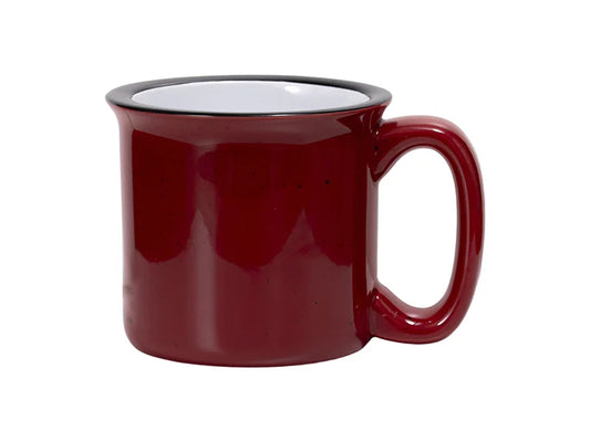 13oz/400ml Sublimation Ceramic Enamel Mug (Red Pattern)
