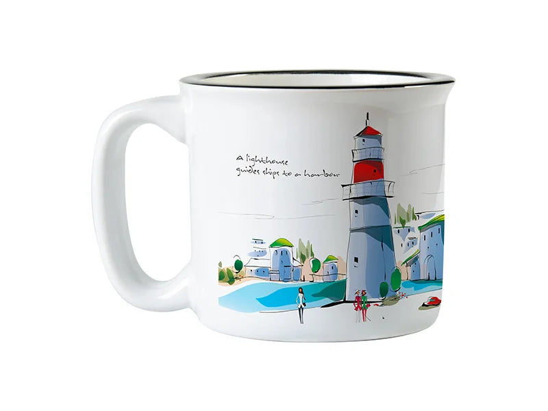 Sublimation 13oz/400ml Ceramic Enamel Mug (White)