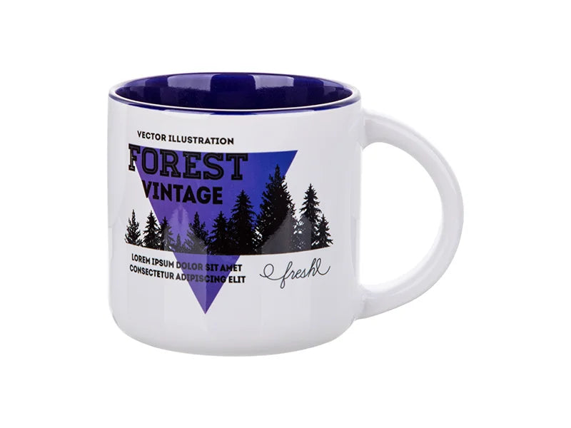 Sublimation 14oz Two-Tone Color Mug (Dark Blue)