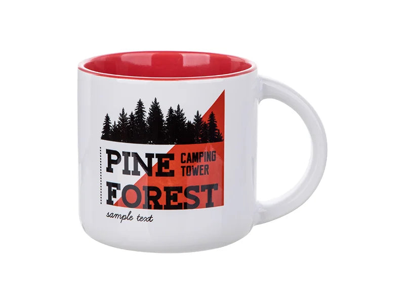 Sublimation 14oz Two-Tone Color Mug (Red)