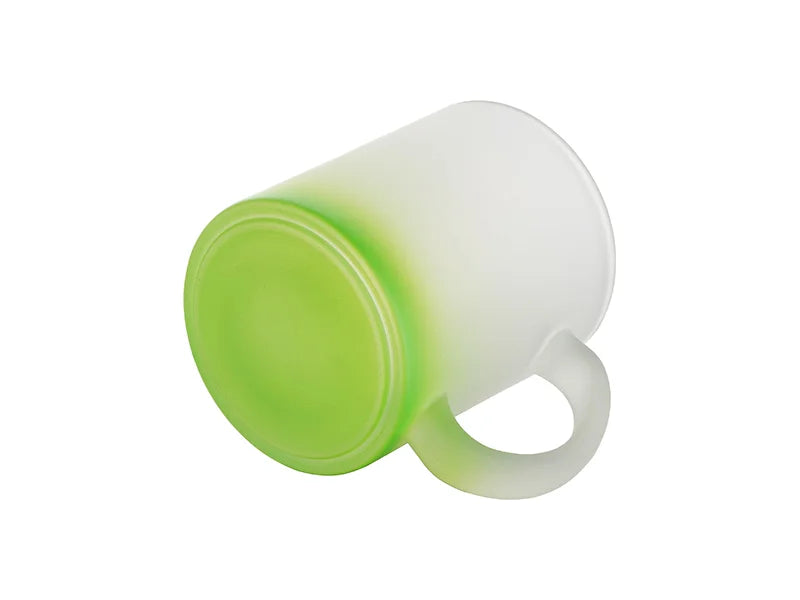 Sublimation 11oz Glass Mugs Gradient Green