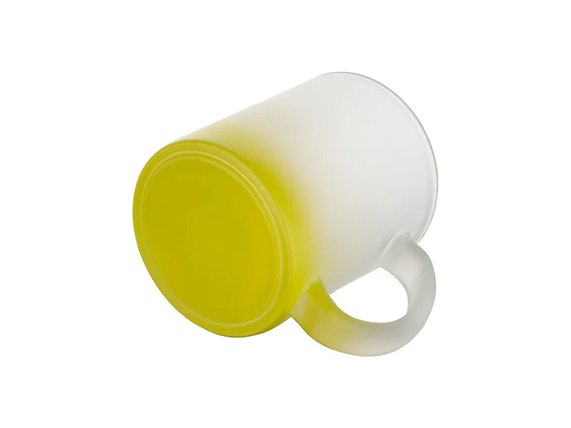 Sublimation 11oz Glass Mugs Gradient Lemon Yellow