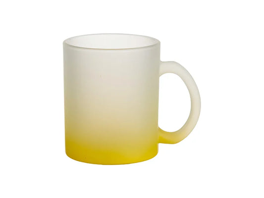 Sublimation 11oz Glass Mugs Gradient Yellow