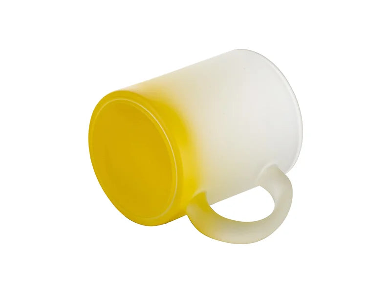 Sublimation 11oz Glass Mugs Gradient Yellow