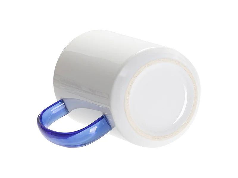 Sublimation Blanks 15oz Two-Tone Color Mug-Dark Blue (Blue Glass Handle)