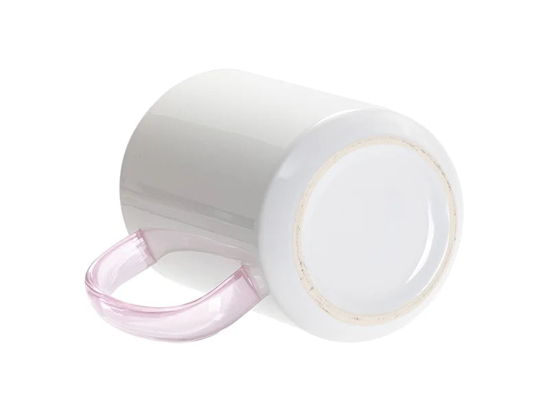 Sublimation Blanks 15oz Two-Tone Color Mug-Pink (Pink Glass Handle)