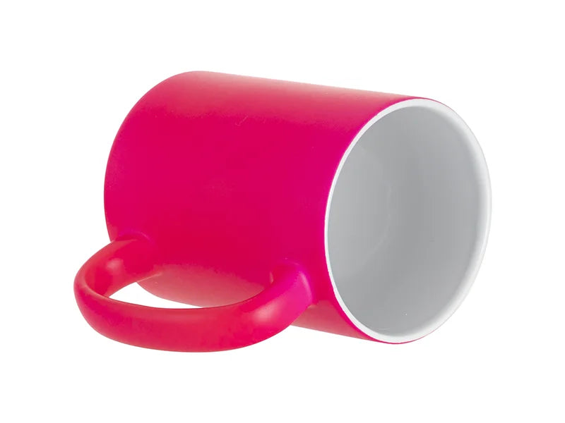Sublimation Blanks 15oz Fluorescent Mug (Matt, Purple Red)