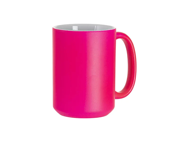 Sublimation Blanks 15oz Fluorescent Mug (Matt, Purple Red)