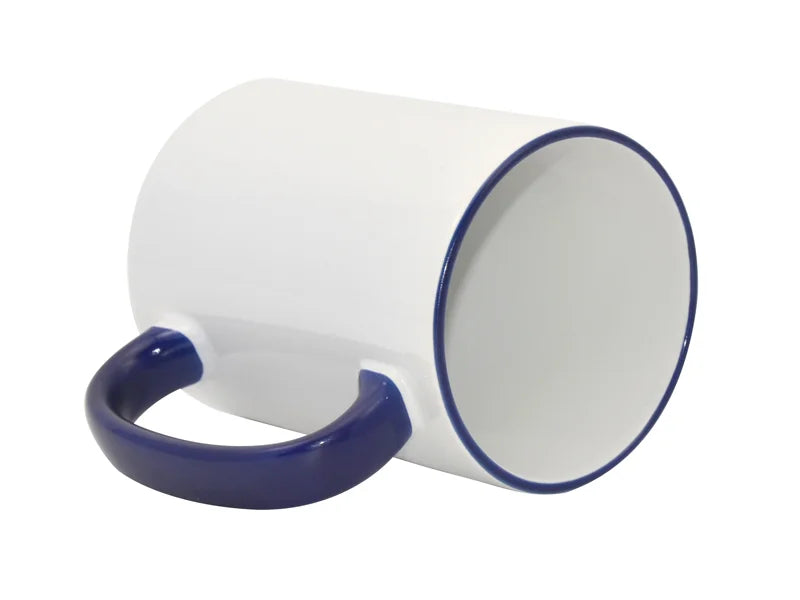 Sublimation 15oz Rim/Handle Mugs - Blue