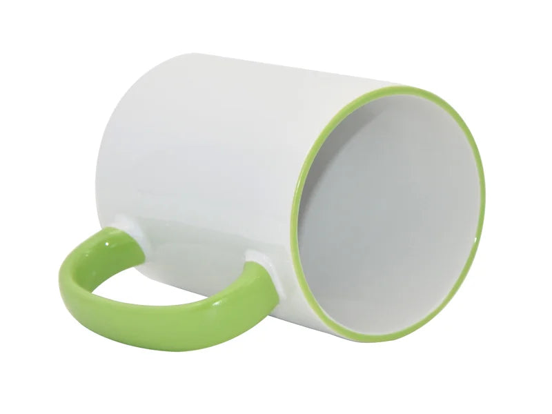 Sublimation 15oz Rim/Handle Mugs - Light Green