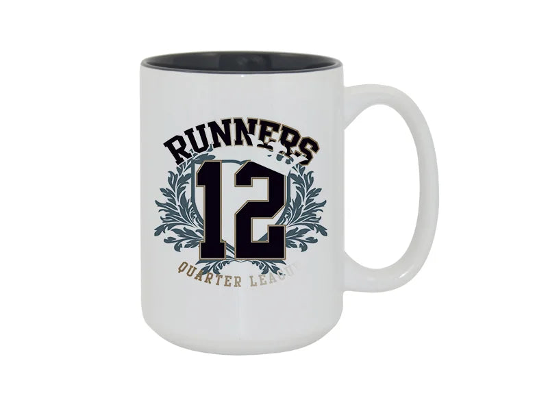 Sublimation 15oz Two-Tone Color Mugs - Black
