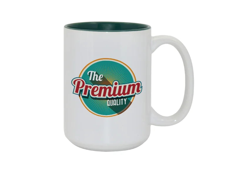 Sublimation 15oz Two-Tone Color Mugs - Green