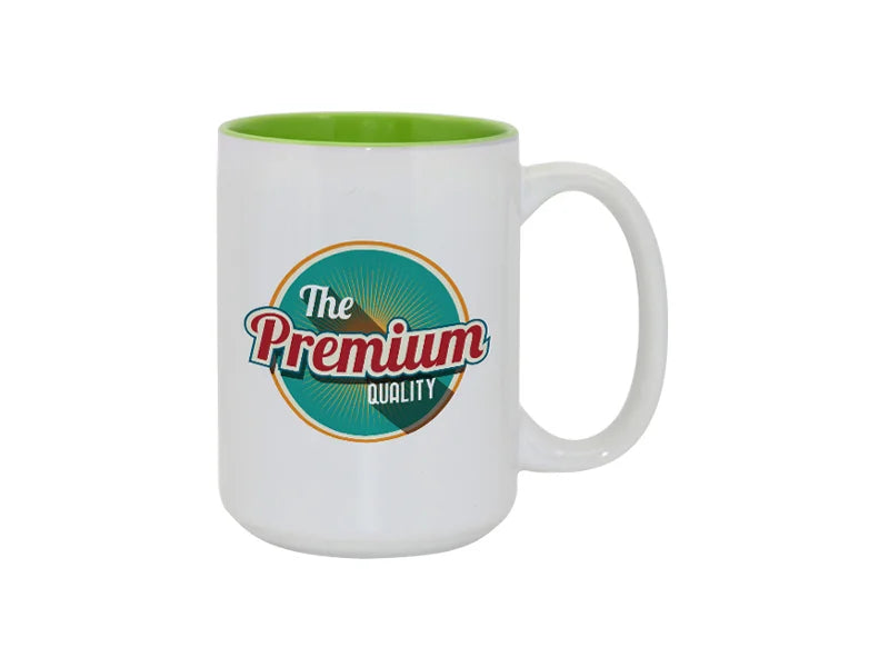 Sublimation 15oz Two-Tone Color Mugs - Light Green