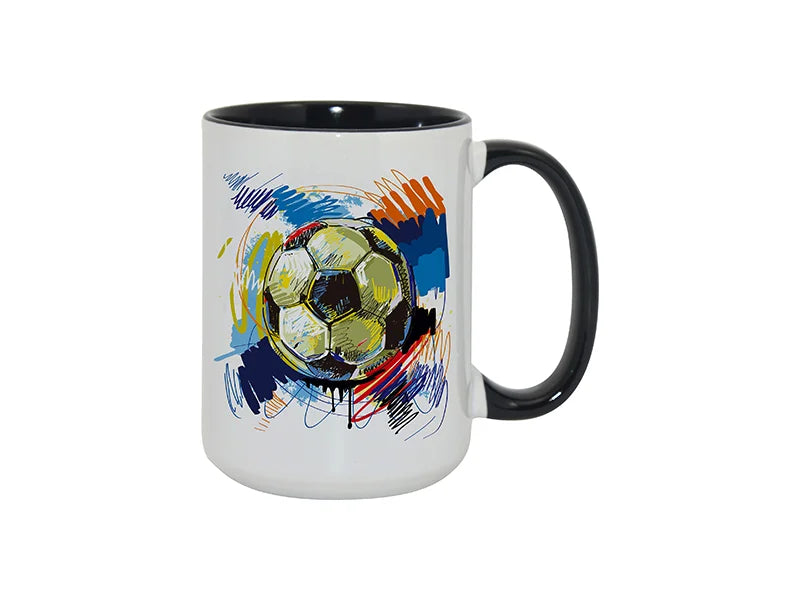 Sublimation 15oz Inner Rim Color - Black