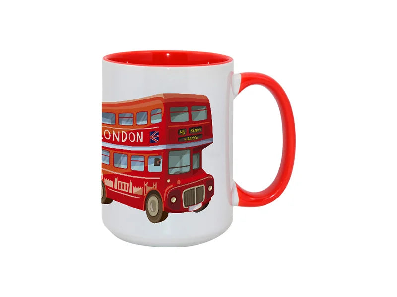 Sublimation 15oz Inner Rim Color - Red