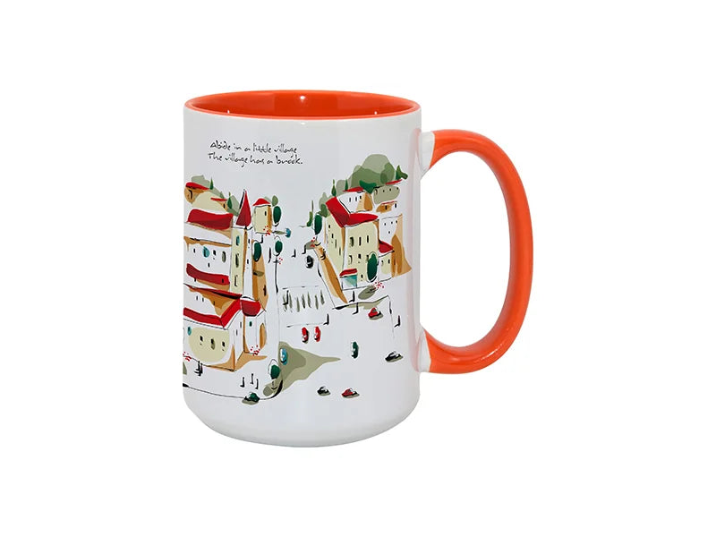 Sublimation 15oz Inner Rim Color - Orange