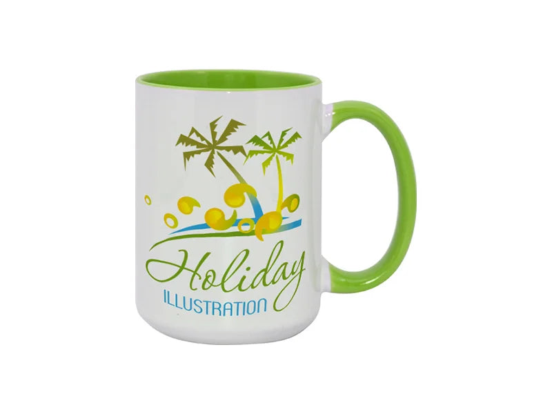 Sublimation 15oz Inner Rim Color - Light Green