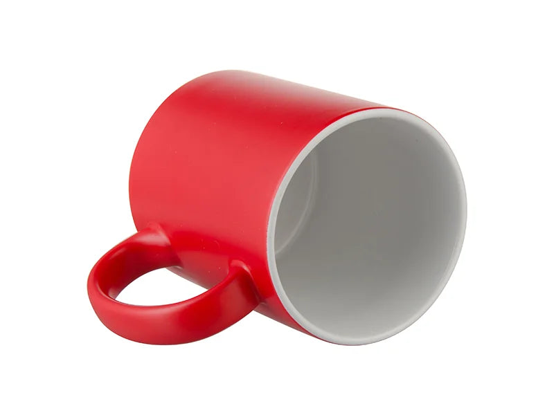 Sublimation 11oz Color Changing Mugs (Semi-Glossy, Red)