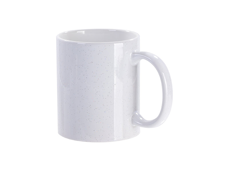 Sublimation Blanks Glossy 11oz 330ml White Starsky Glitter Mug