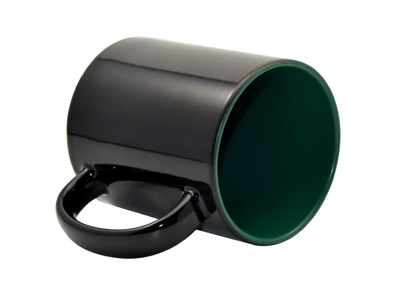 Sublimation 11oz Black Color Changing mug (Inner Green)