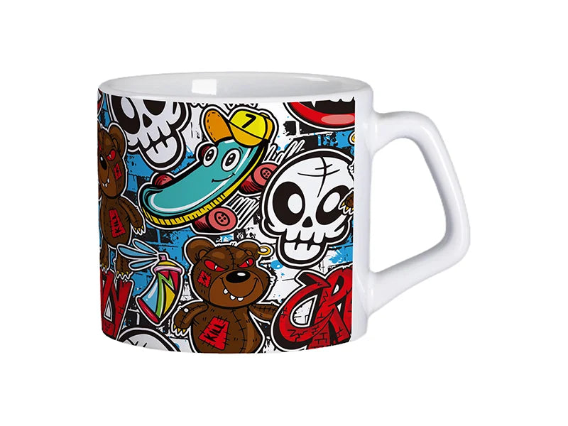 Sublimation 9oz/280ml Ceramic Coffee Mug w/ Square Handle