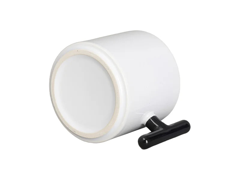Sublimation 9oz Inner T-Handle Color Mug (Black)