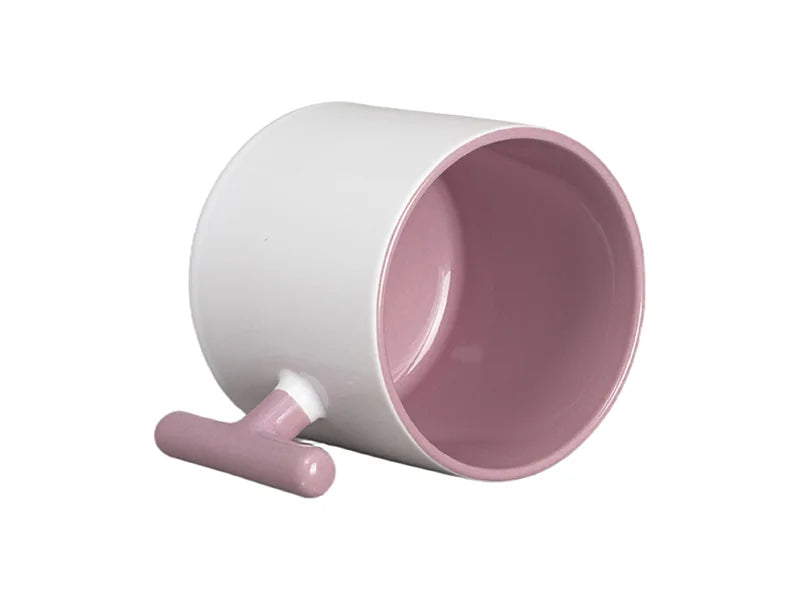 Sublimation 9oz Inner T-Handle Color Mug (Pink)