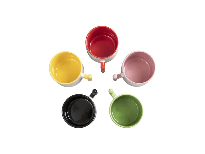 Sublimation 9oz Inner T-Handle Color Mug (Yellow)