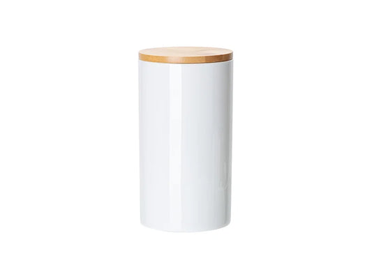 Sublimation Blanks 30oz Ceramic Storage Jar w/ Bamboo Lid