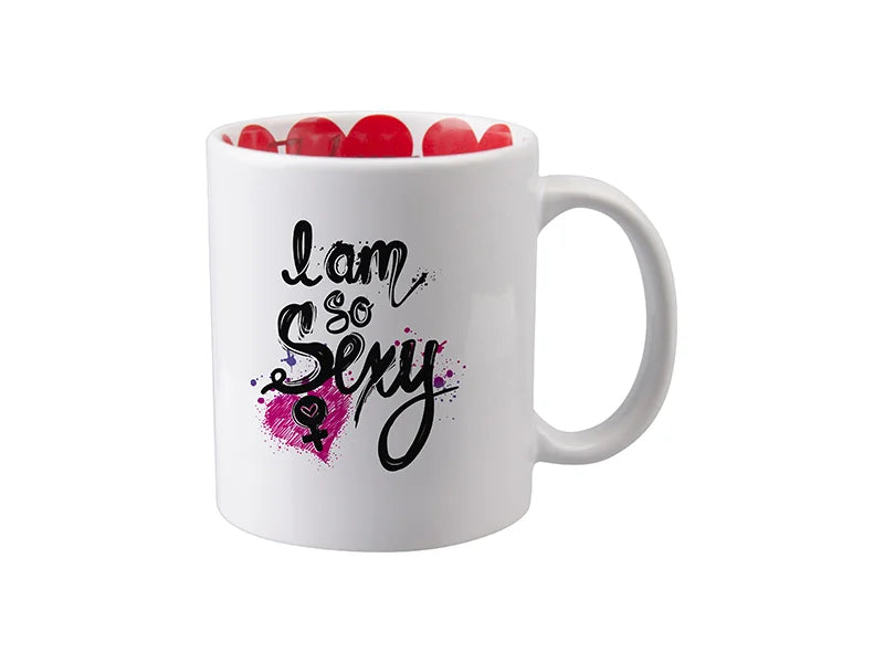 Sublimation 11oz Motto Mug (I LOVE YOU, Red)