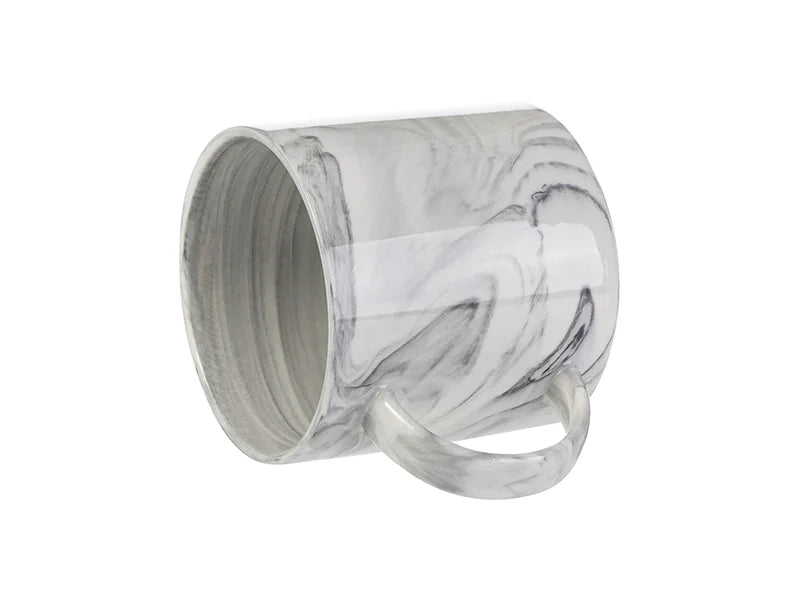 Sublimation Blanks 350ml Marble Texture Ceramic Stackable Mug (Gray)