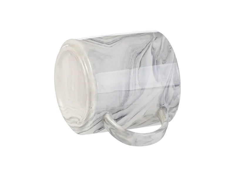 Sublimation Blanks 350ml Marble Texture Ceramic Stackable Mug (Gray)
