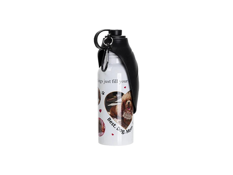 Sublimation Blanks 20oz/600ml White Stainless Steel Portable Pet Water Bottle Dispenser