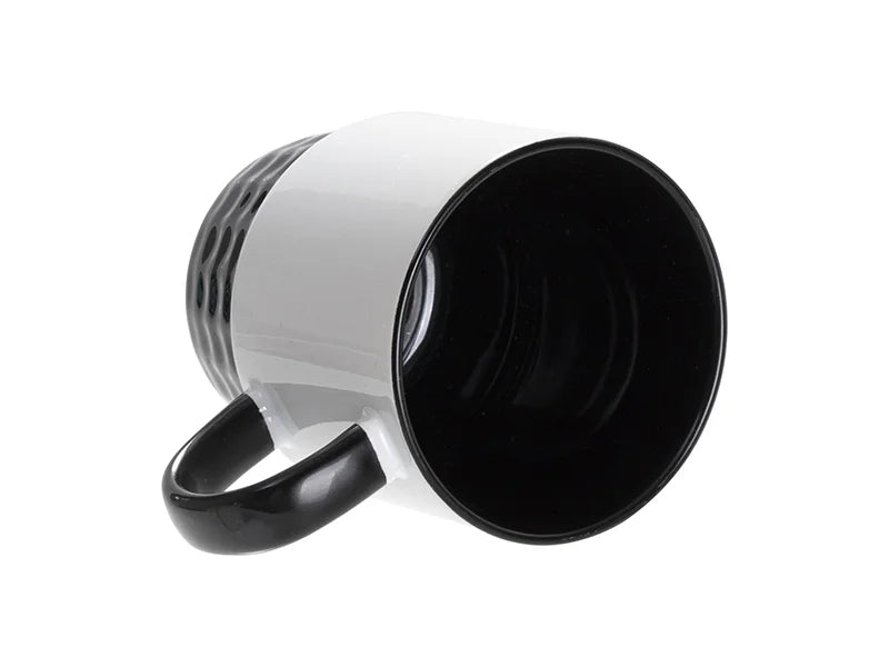 Sublimation Blanks 10oz/300ml Stackable Inner/Handle Color Mug--Black