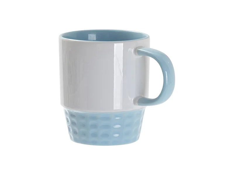 Sublimation Blanks 10oz/300ml Stackable Inner/Handle Color Mug--Light Blue