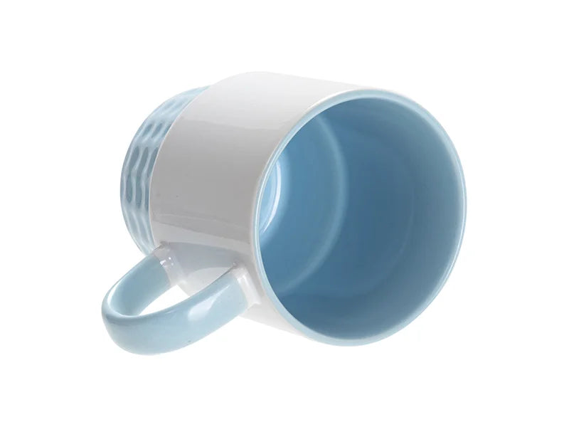 Sublimation Blanks 10oz/300ml Stackable Inner/Handle Color Mug--Light Blue