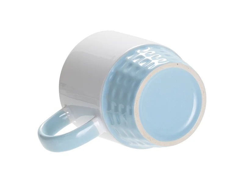Sublimation Blanks 10oz/300ml Stackable Inner/Handle Color Mug--Light Blue