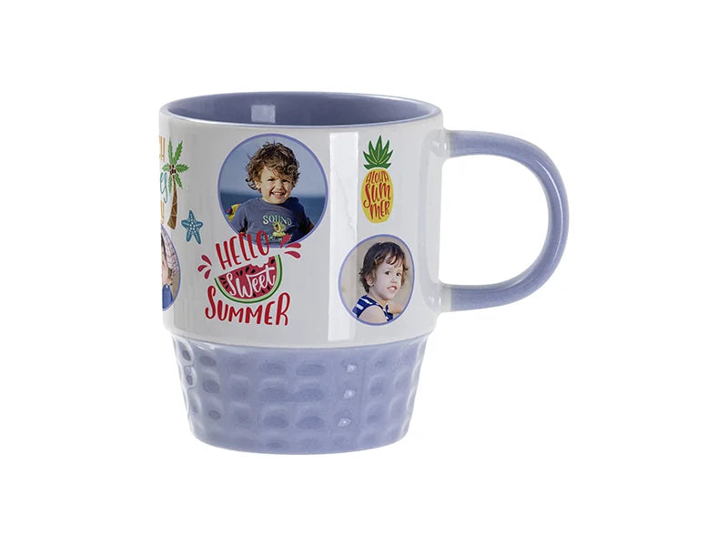 Sublimation Blanks 10oz/300ml Stackable Inner/Handle Color Mug--Light Purple