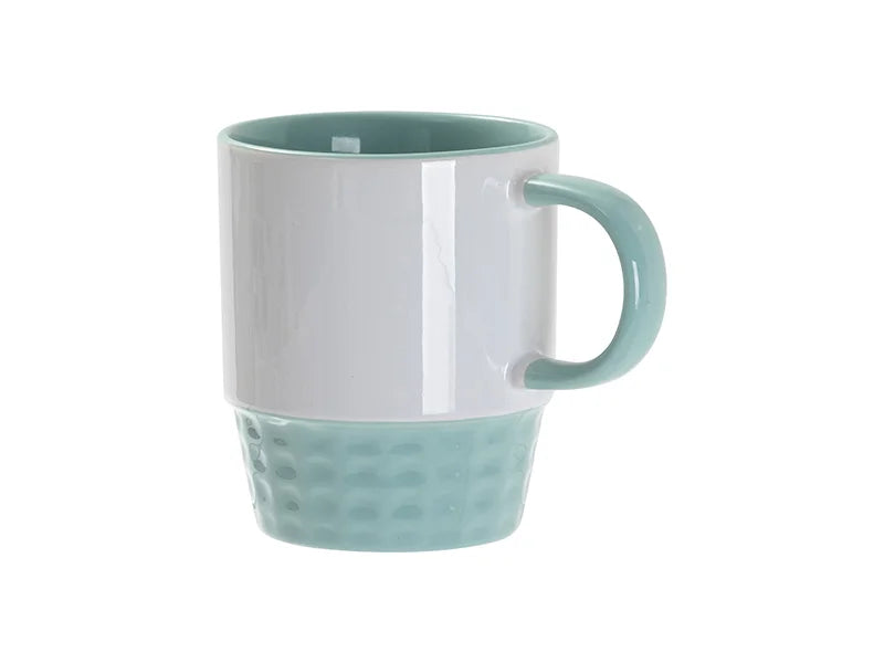 Sublimation Blanks 10oz/300ml Stackable Inner/Handle Color Mug--Mint Green