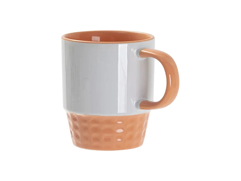 Sublimation Blanks 10oz/300ml Stackable Inner/Handle Color Mug--Orange